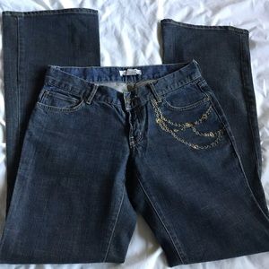 CHELSEA & THEODORE , size 4 women’s long leg blue jeans
